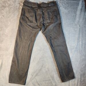 Levis Jeans 513 36x32 Black Slim Straight Light Wash Denim